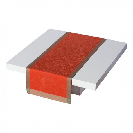 Chemin de table Venezia Cornaline, Le Jacquard Français