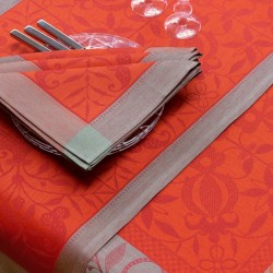 Chemin de table Venezia Cornaline, Le Jacquard Français