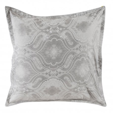 Taie carrée satin de coton Namaste Argent, Alexandre Turpault