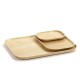 Plateaux rectangulaires en bois d'érable Merci, Serax