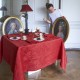Nappe de table rouge Tivoli Velours pur lin, Le Jacquard Français