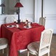 Nappe de table rouge Tivoli Velours pur lin, Le Jacquard Français