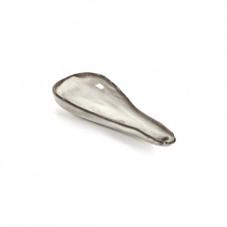 Cuillère soupe chinoise S en grès émaillé White, Meal x3 Merci, pour Serax