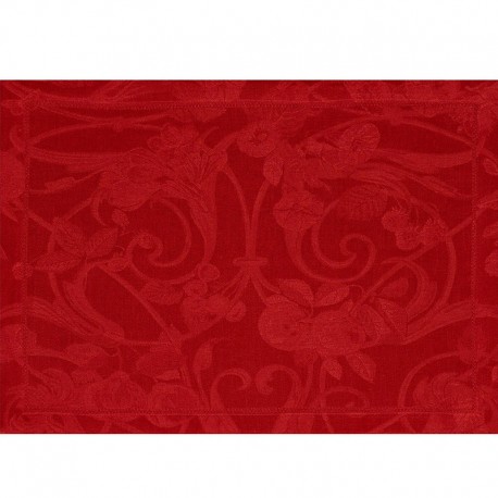 Set de table Tivoli Rouge Velours, Le Jacquard Français 