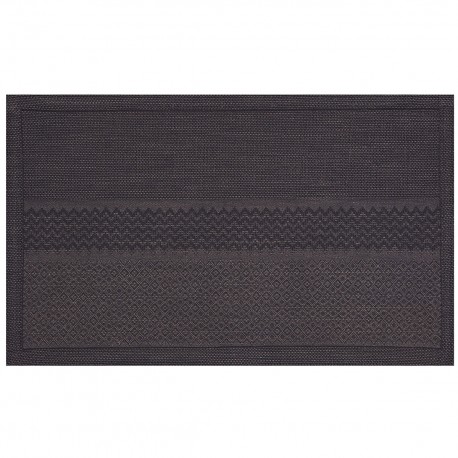 Serviette ou set de table Slow Life Carbone, Le Jacquard Français