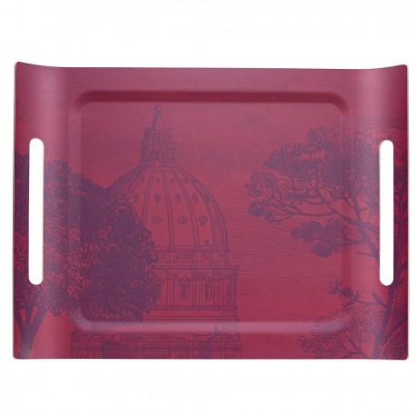 Plateau de service en bois 100% bouleau Symphonie Baroque Opéra 58x42cm , Le Jacquard Français