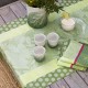 Chemin de table et serviettes Nature Urbaine Gazon, Le Jacquard Français