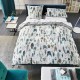 Parure de lit haut de gamme en percale de coton Quill Gris Perle, Designers Guild