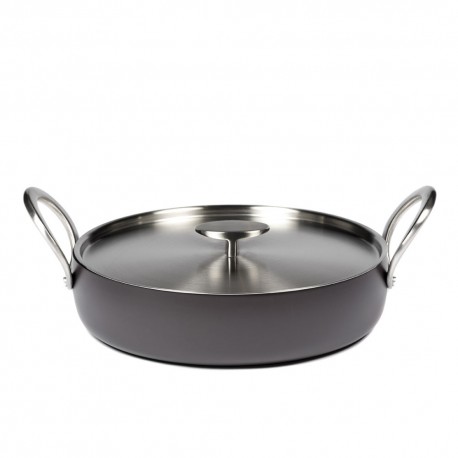 Batterie de cuisine induction - Sauteuse 28cm anti adhésive Pure Cookware Ebony black, Pascale Naessens Serax