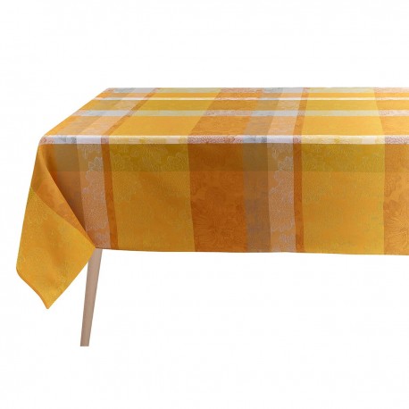 Nappe enduite sur mesure Marie Galante Ananas, Laize 180cm, Le Jacquard Français