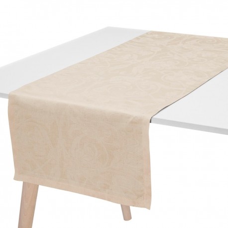 Chemin de table pur lin Tivoli Blé, Le Jacquard Français