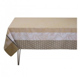 Nappe enduite sur mesure Nature Urbaine Chêne, Laize 180cm, Le Jacquard Français