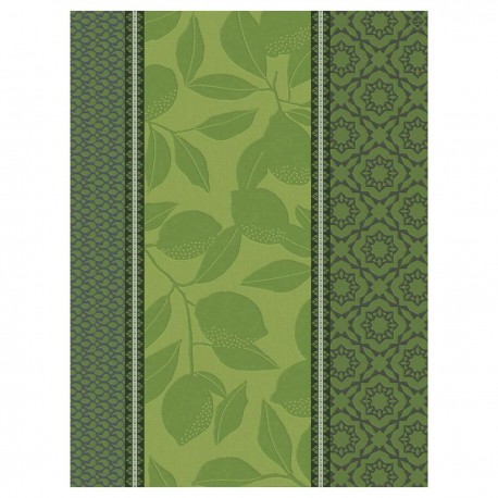 Torchons Sous les Citronniers Vert, Le Jacquard Français