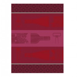 Torchon Vin en Bouteille Rouge, Le Jacquard Français