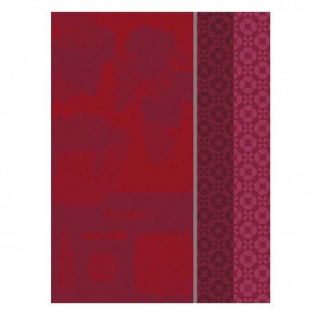 Torchon Vin en Grappe Rouge, Le Jacquard Français