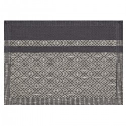 Set de table enduit Slow Life Cannage Carbone, Le Jacquard Français