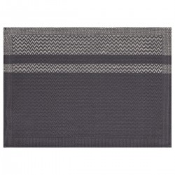 Set de table enduit Slow Life Chevron Carbone, Le Jacquard Français