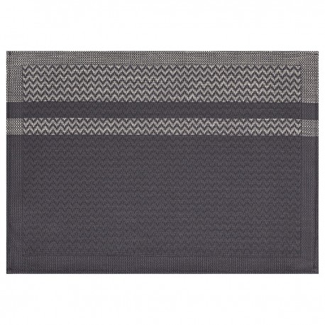 Set de table enduit Slow Life Chevron Carbone, Le Jacquard Français