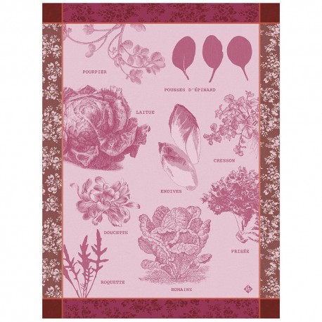 Torchons de cuisine Salades illustrées Chicorée, Le Jacquard Français 