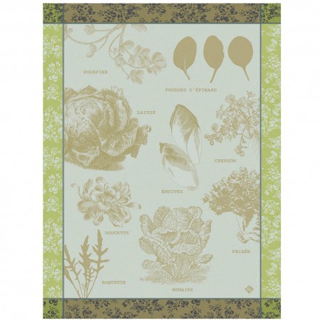 Torchons de cuisine Salades illustrées Endive, Le Jacquard Français 