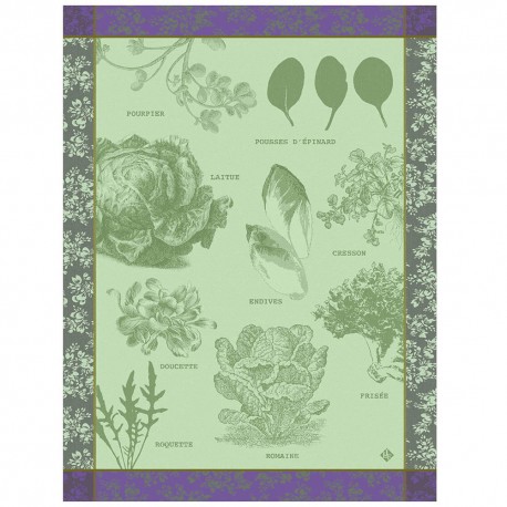 Torchons de cuisine Salades illustrées Laitue, Le Jacquard Français 