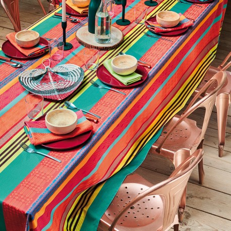 Tissu nappes au metre Mille Arizona Pampa laize 185cm, Garnier-Thiébaut