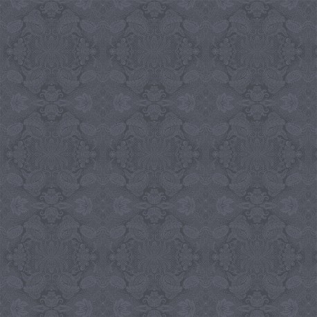 Tissu nappes au mètre Mille Isaphire Zinc en 185cm, Garnier-Thiébaut