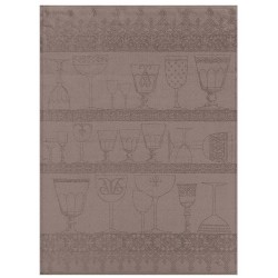 Torchons de cuisine pur lin Cristal Poivre gris, Le Jacquard Français