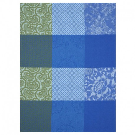 Torchons de cuisine Fleurs de Kyoto Indigo, Le Jacquard Français