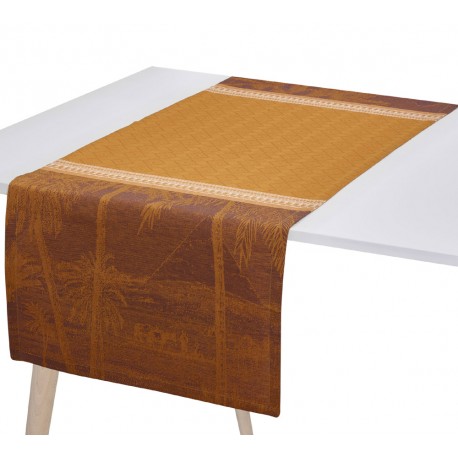 Chemin de table pur lin Croisière sur le Nil Désert, Le Jacquard Français