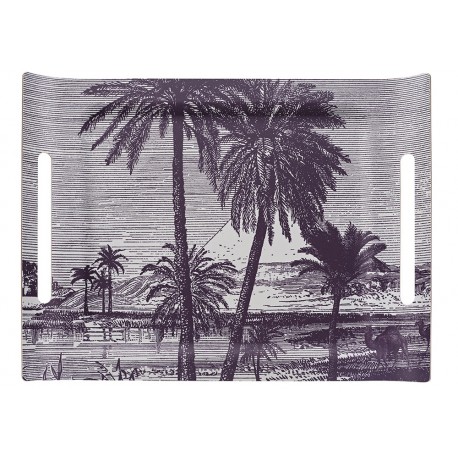 Plateau de service en bois 100% bouleau Croisière sur le Nil désert 58x42cm, Le Jacquard Français