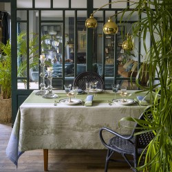 Nappe pur lin Croisière sur le Nil Palmier, Le Jacquard Français