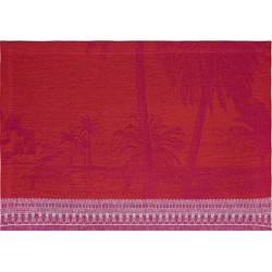 Set de table pur lin Croisière sur le Nil Orchidée, Le Jacquard Français