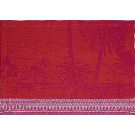 Set de table pur lin Croisière sur le Nil Orchidée, Le Jacquard Français