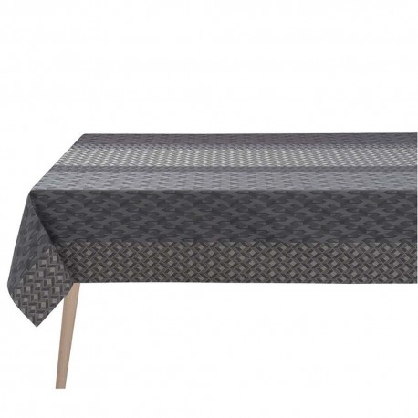 Nappe enduite sur mesure Caractère Titane laize 155cm, Le Jacquard Français