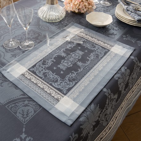 Set de table anti tache Fontainebleau Gris, Garnier-Thiébaut