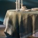 Nappes de table jacquard pur lin Harmonie Opaline, Garnier-Thiébaut