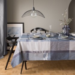Nappe enduite sur mesure Mille Matières Orage, laize 180cm, Garnier-Thiébaut