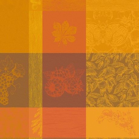 Serviettes de table Mille Bois d'Automne Potiron, Garnier-Thiébaut 