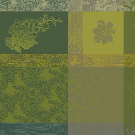 Serviettes de table Mille Bois d'Automne Mousse, Garnier-Thiébaut 
