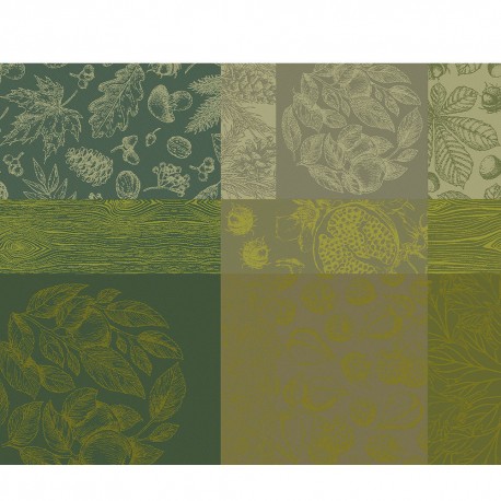 Set de table enduit Mille Bois d'Automne Mousse, Garnier-Thiébaut