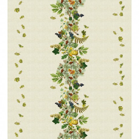 Petit carré déco métis prélavé Mille Délices boisés Naturel, Garnier-Thiébaut