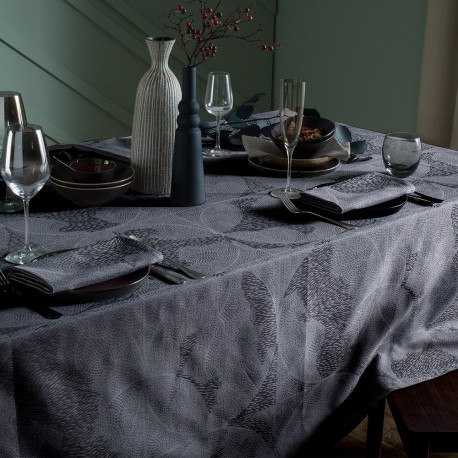 Nappe enduite sur mesure Mille Gouttes Métal, laize 155cm, Garnier-Thiébaut