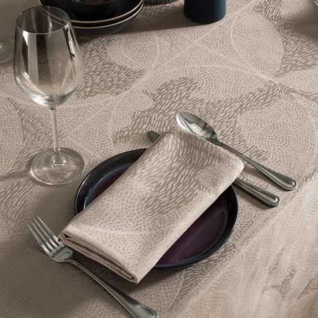 Nappe coton Mille Gouttes Taupe, Garnier-Thiébaut