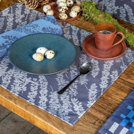 Set de table enduit Origin Nature Denim, Le Jacquard Français