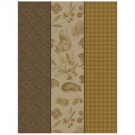 Torchon de cuisine Dans les bois Tryptique Bolet, Le Jacquard Français