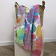 Serviette de plage Pop Flowers Rainbow, Garnier-Thiébaut