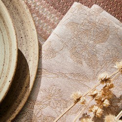 Serviettes de table Essentiel Gravure Terre, Le Jacquard Français