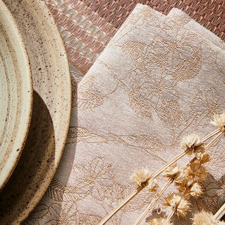 Serviettes de table Essentiel Gravure Terre, Le Jacquard Français