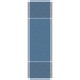 Chemin de table jacquard pur lin antitache Harmonie Bleu, Garnier-Thiébaut